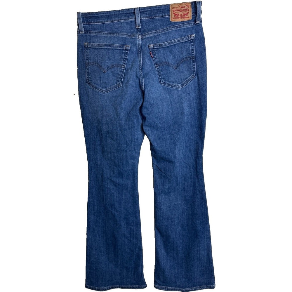 Levis 726 High Rise Flare Jeans Womens 31x32 Blue Stretch Denim Western Cowgirl - Picture 2 of 9
